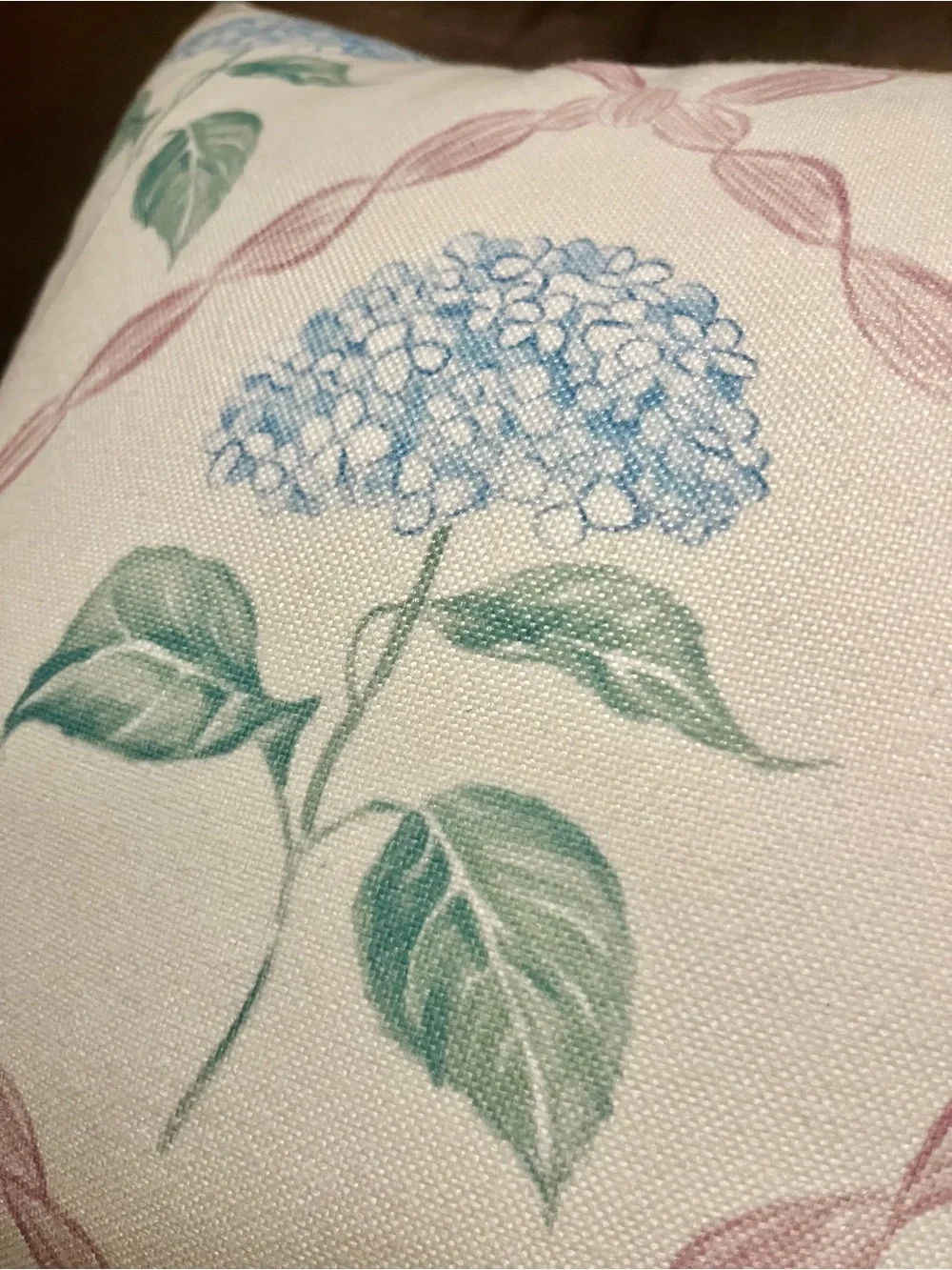 Amazon Blue and Green Hydrangea Floral Throw Pillow Covers - Set of 2
